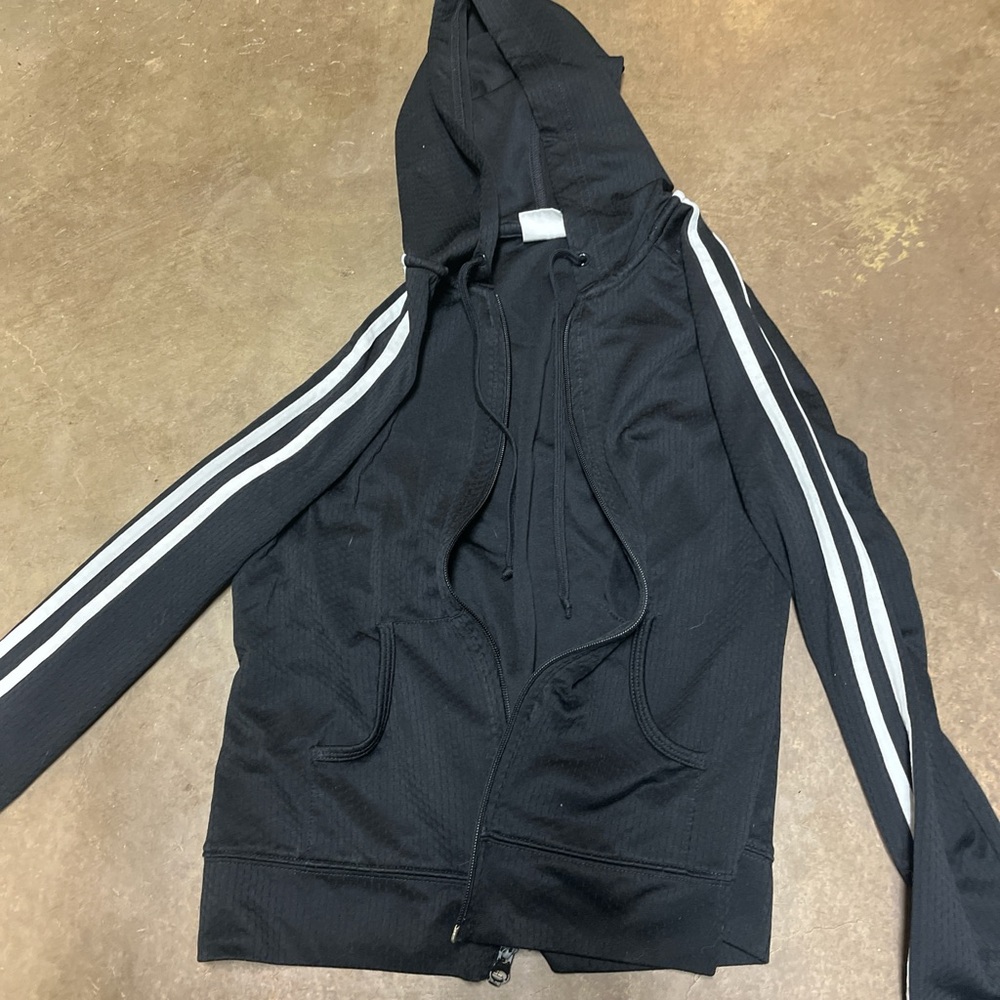 Prospirit Black Varsity Jacket with White Stripes